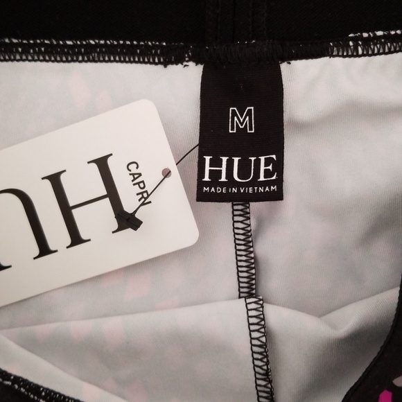 Brand New Hue Waistband Active Capri Tulip Size M - Picture 2 of 5